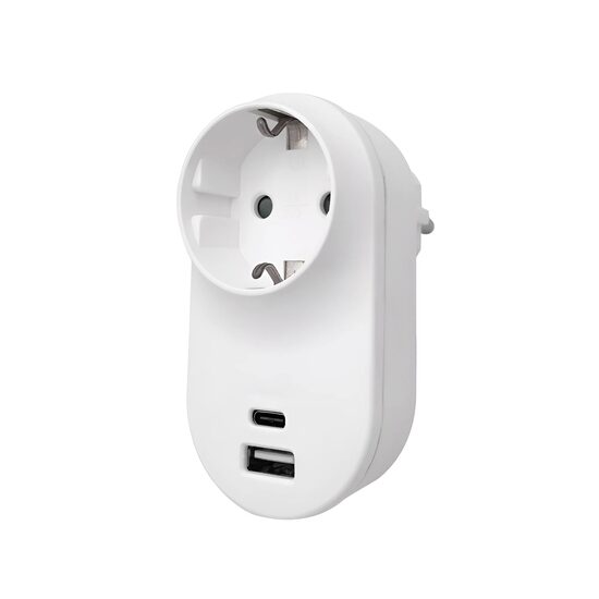 STECHER SCHUKO USB A+C 3.4A ALB