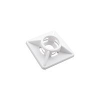 SUPORTI pt BRIDA, CU ADEZIV 19x19mm PA66 ALB 100BUC/PAC