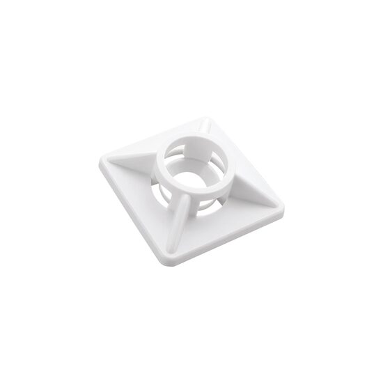 SUPORTI pt BRIDA, CU ADEZIV 19x19mm PA66 ALB 100BUC/PAC