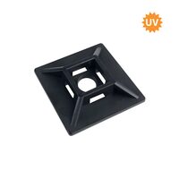 SUPORTI pt BRIDA, CU ADEZIV 28x28mm PA66-UV NEGRU 100BUC/PAC