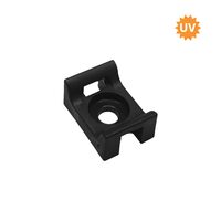 SUPORTI pt BRIDA, 17,6x12,9mm PA66-UV NEGRU 100BUC/PAC