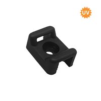 SUPORTI pt BRIDA, 21,3x15,3mm PA66-UV NEGRU 100BUC/PAC